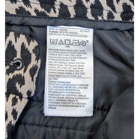 Banana Republic Sloan Ankle Pants Size 8 Tan Blk Cheetah Print Mid Rise Stretch - Picture 8 of 8